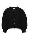 Women's Button Knit Cardigan Black - GANNI - BALAAN 2