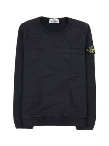 Kids Wappen Patch Sweatshirt Black - STONE ISLAND - BALAAN 1