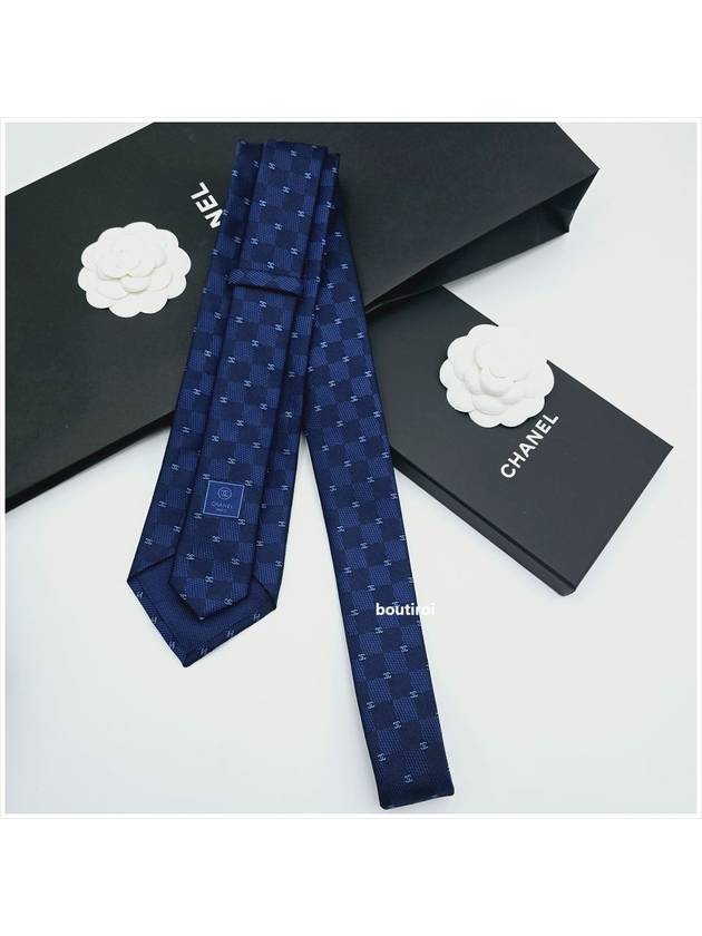 Men s Silk Tie CC Logo Navy AA9940 - CHANEL - BALAAN 6