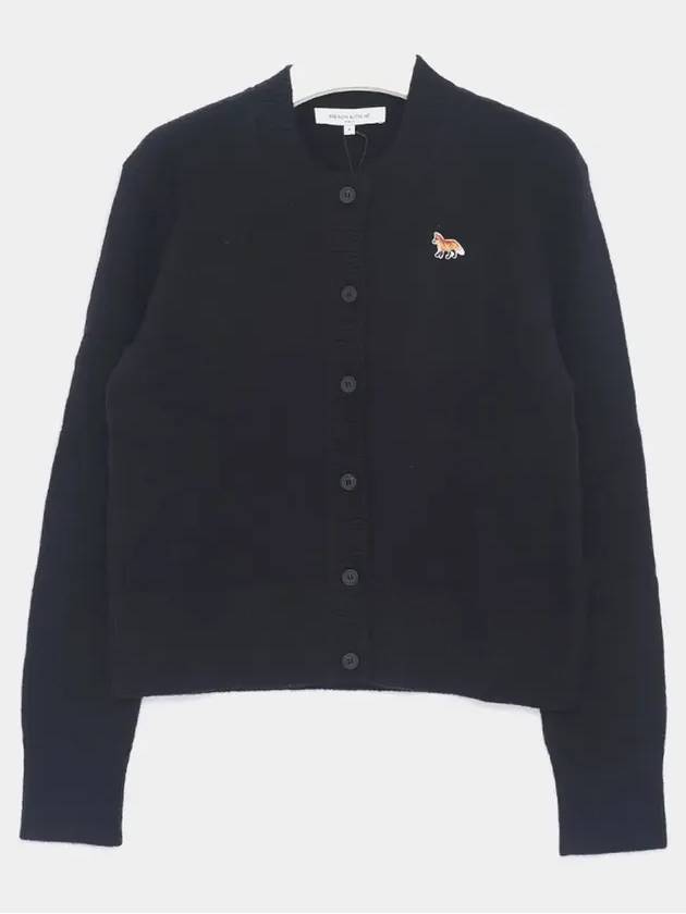 Baby Fox Patch Wool Cardigan Navy - MAISON KITSUNE - BALAAN 4