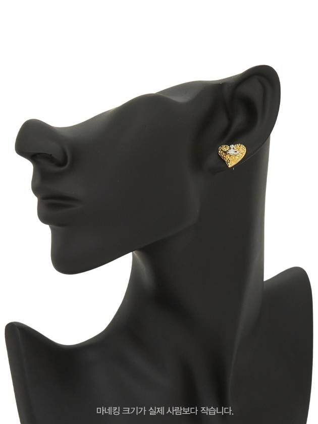 Women's Tiny Diamante Heart Earrings Gold - VIVIENNE WESTWOOD - BALAAN 6