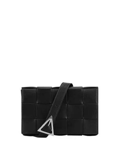 Urban Leather Crossbody Cassette Black Silver - BOTTEGA VENETA - BALAAN 2