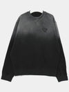 Oversized Garment Dyed Cotton Sweatshirt Black - PRADA - BALAAN 2