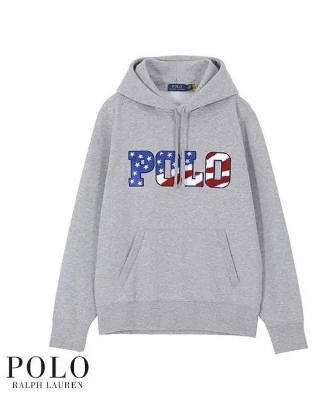 Logo Print Cotton Hood Grey - POLO RALPH LAUREN - BALAAN 2