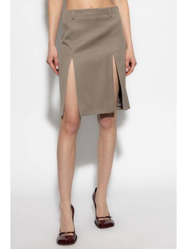 The Attico Wool Skirt, Women's, Grey - THE ATTICO - BALAAN 3