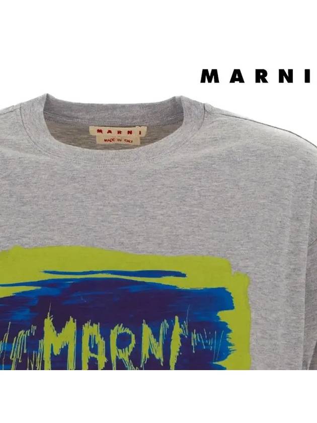 Logo Long Sleeve T-Shirt Grey - MARNI - BALAAN 4