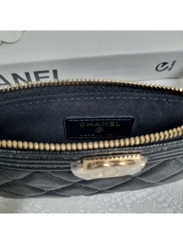 Boy Leather Mini Pouch Bag Black - CHANEL - BALAAN 7