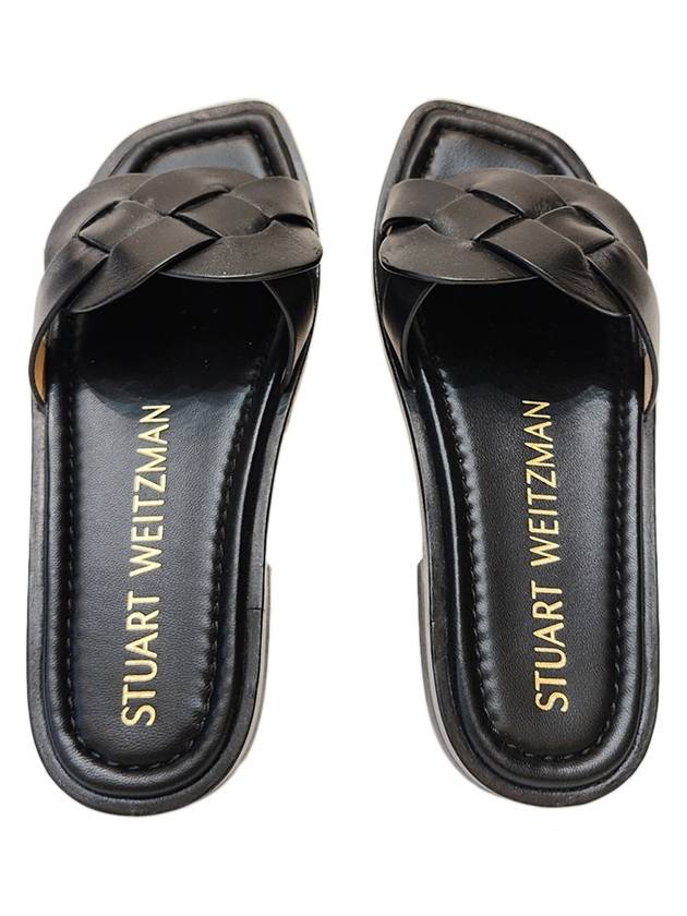 Stuart Weitzman Women's Weaving Mule Black S0979 - STUART WEITZMAN - BALAAN 2