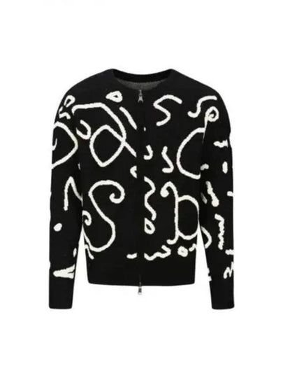 ADSB Logo Crew Neck Cardigan Black - ANDERSSON BELL - BALAAN 2