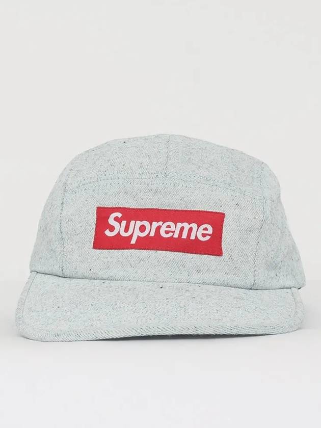 Patch Logo Coated Denim Camp Cap SS24H35 WHITE - SUPREME - BALAAN 2