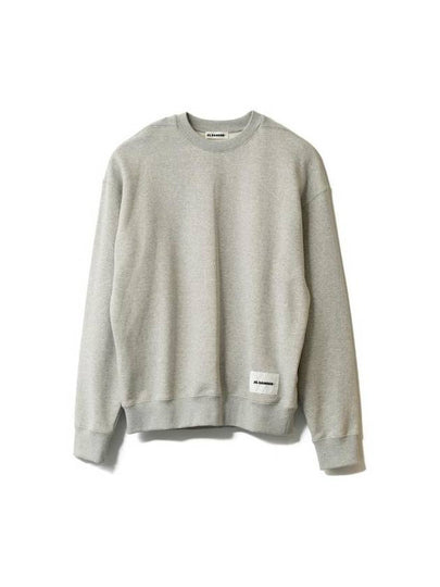 Logo Patch Crew Neck Oversized Sweatshirt Grey - JIL SANDER - BALAAN 2