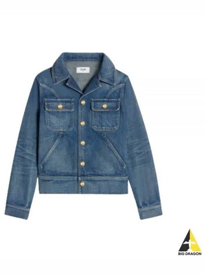 Trucker Denim Jacket Blue - CELINE - BALAAN 2