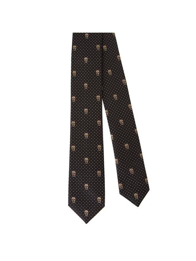 Skull Polka Dot Tie Black - ALEXANDER MCQUEEN - BALAAN 2