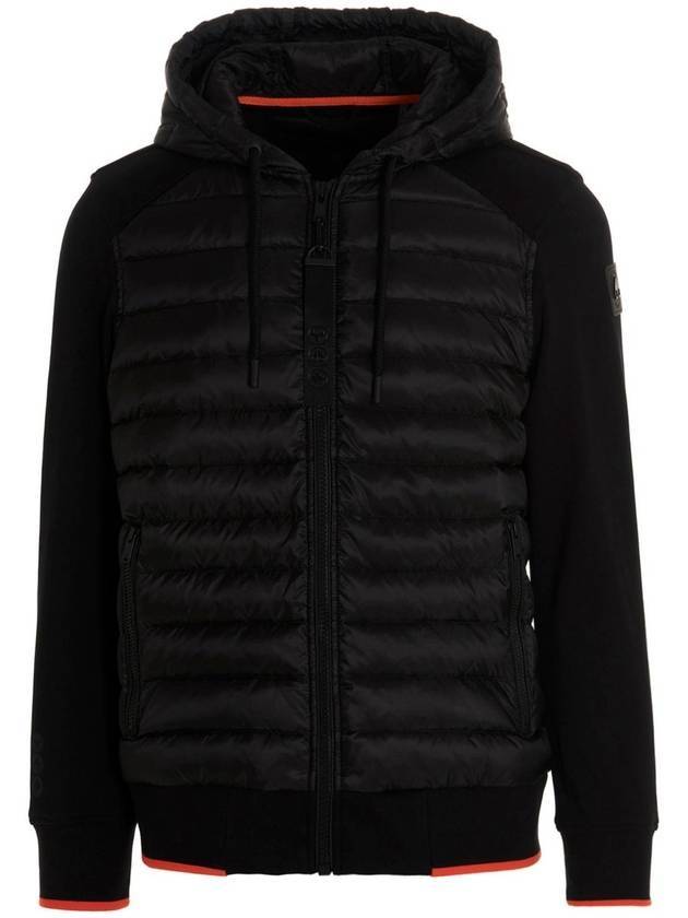 Soapstone Panel Down Hooded Jacket Black - MOOSE KNUCKLES - BALAAN 1