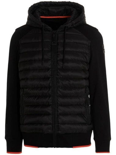 Soapstone Panel Down Hooded Jacket Black - MOOSE KNUCKLES - BALAAN 1