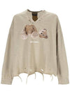 Logo Print Knit Top Ivory - PALM ANGELS - BALAAN 1