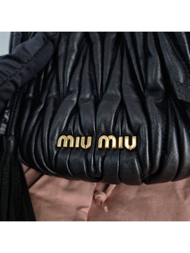 Matelasse leather bucket bag black - MIU MIU - BALAAN 6