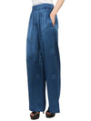 EKD Silk Jacquard Wide Pants Blue - BURBERRY - BALAAN 8