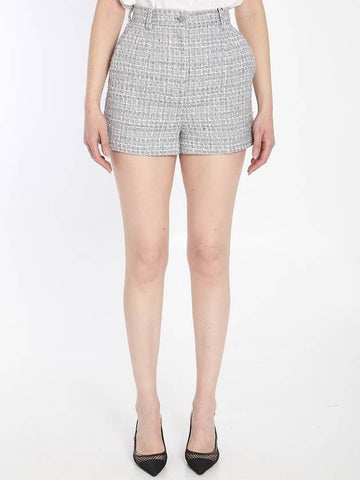 Lamé Bouclé Shorts - DOLCE&GABBANA - BALAAN 1