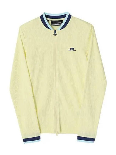 Women's Leonor Mid Layer Golf Zip-Up Jacket Wax Yellow - J.LINDEBERG - BALAAN 1