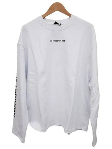 NUS19284 001 Lettering Sweatshirt White - IH NOM UH NIT - BALAAN 1