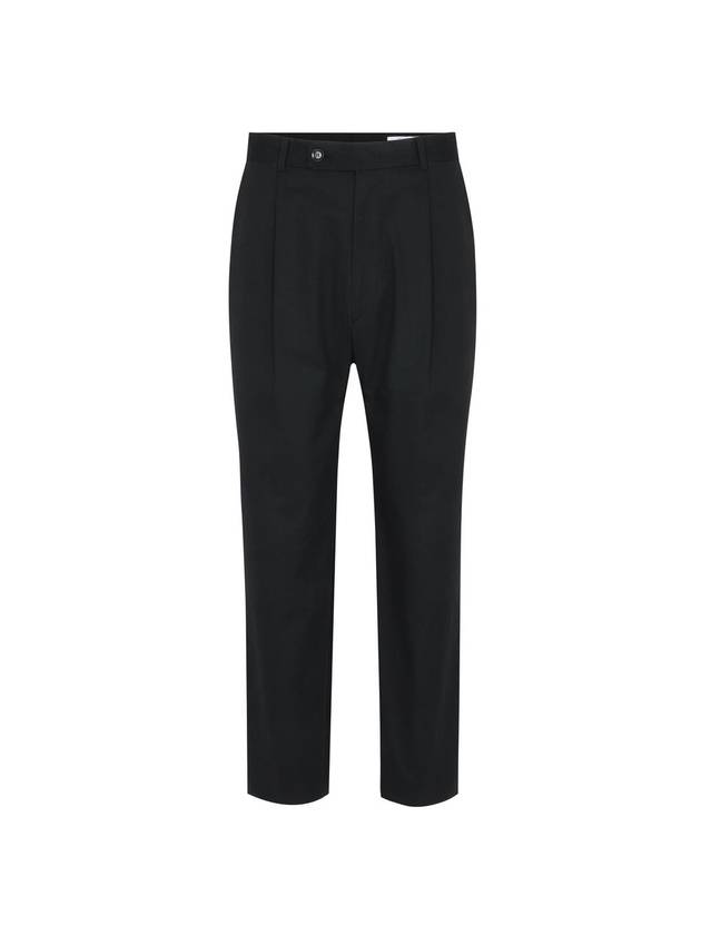 Tapered One Tuck Slacks Black - SOLEW - BALAAN 1