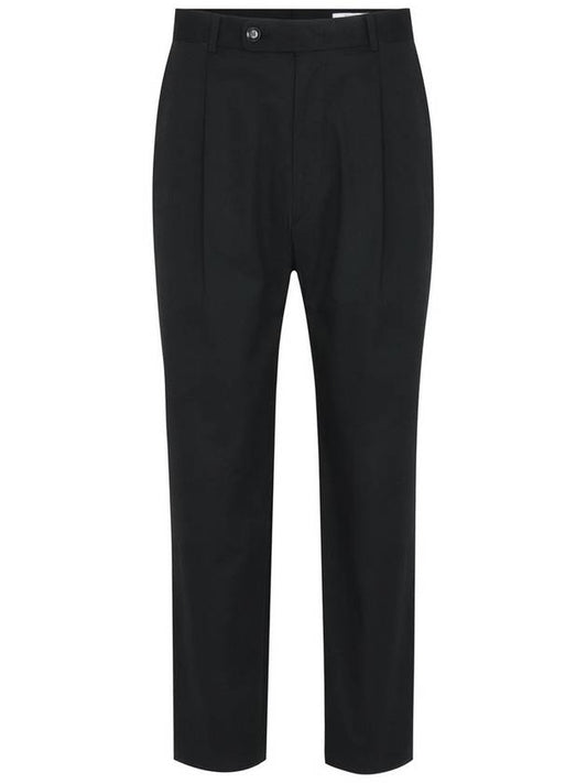 Men's Tapered One-Tuck Chino Pants Black SW21EPA05BK - SOLEW - BALAAN 2
