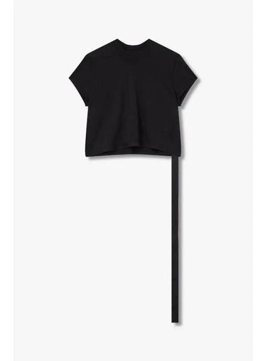 WOMEN DRKSHDW Cropped Small Level T Shirt Black - RICK OWENS - BALAAN 1