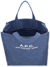 Men s Logo Print Recuperation Tote Bag Navy - A.P.C. - BALAAN 4