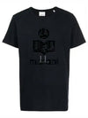 Zeffreh Velvet Short Sleeve T-Shirt Black - ISABEL MARANT - BALAAN 2