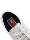 Lace Up Canvas Low Top Sneakers White - KENZO - BALAAN 8