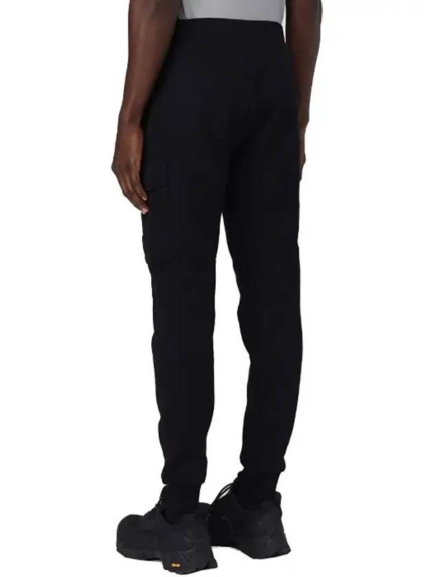 Diagonal Raised Fleece Cargo Track Pants Black - CP COMPANY - BALAAN 3