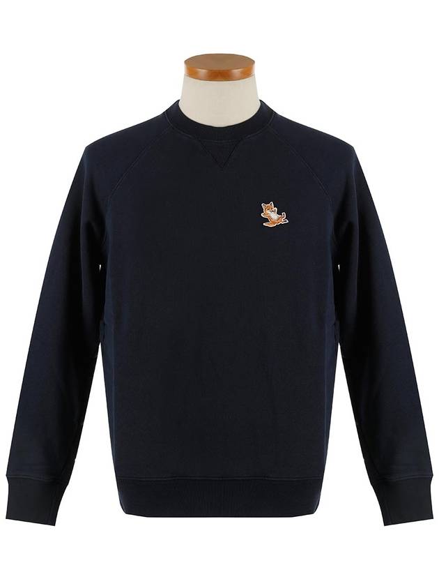 Chillax Fox Patch Classic Sweatshirt Navy - MAISON KITSUNE - BALAAN 2