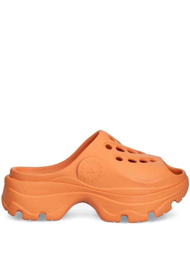 Stella McCartney Perforated Detail Slider Slippers Orange - ADIDAS - BALAAN 1