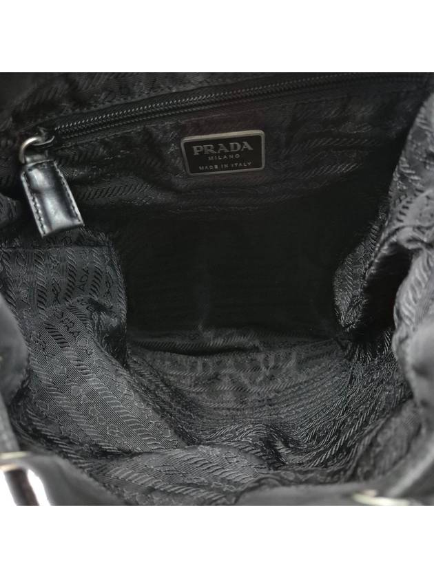 Triangle logo nylon tesuto backpack black - PRADA - BALAAN 7