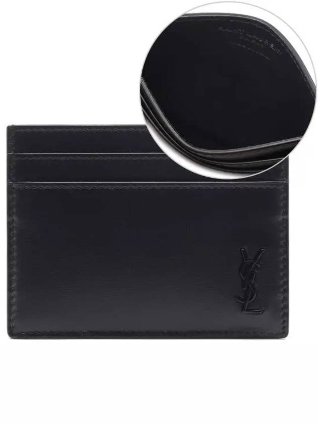 Mini Monogram Card Wallet Black - SAINT LAURENT - BALAAN 2