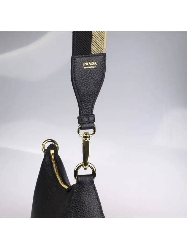 Leather Shoulder Bag Black - PRADA - BALAAN 5