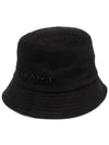 Embroidered Logo Bucket Hat Black - ISABEL MARANT - BALAAN 1