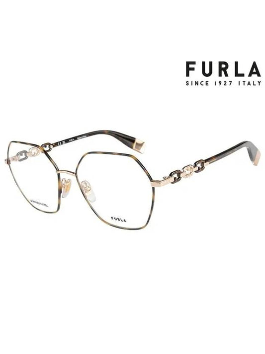 Glasses Frame VFU542 0320 Square Metal Women's Glasses - FURLA - BALAAN 1