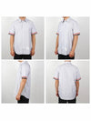 Men's Pincode Armband Short Sleeve Shirt Grey - THOM BROWNE - BALAAN 3