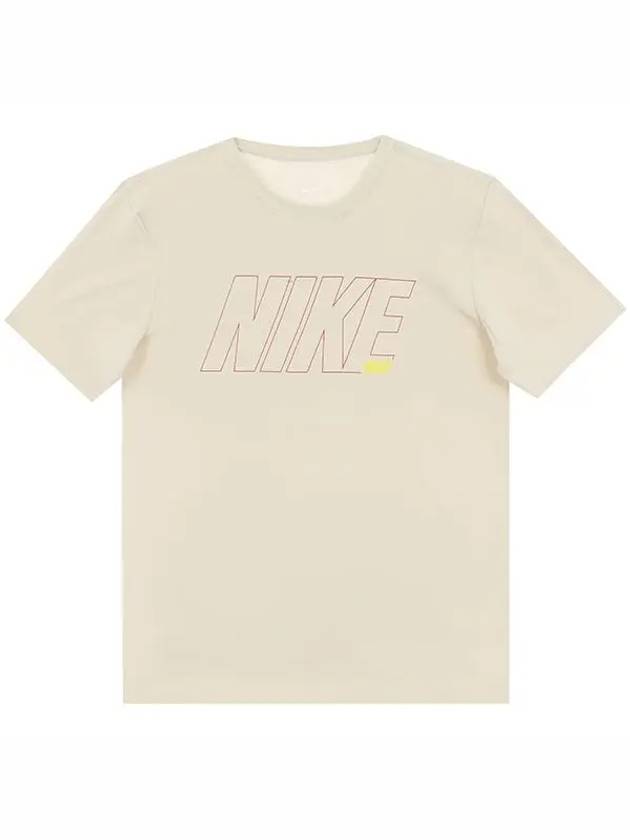 Dri-Fit Graphic Training Short Sleeve T-Shirt Beige - NIKE - BALAAN 3