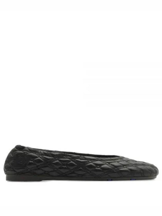 Quilted Leather Ballerinas Black - BURBERRY - BALAAN 2