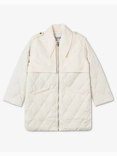 Women's Quilted Padding White - GANNI - BALAAN 2