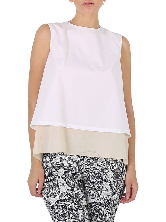 Marni Ladies Layered Sleeveless Cotton Top, Brand Size 44 (US Size 10) - MARNI - BALAAN 1