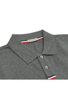 Logo Patch Short Sleeve Polo Shirt Grey - MONCLER - BALAAN 4