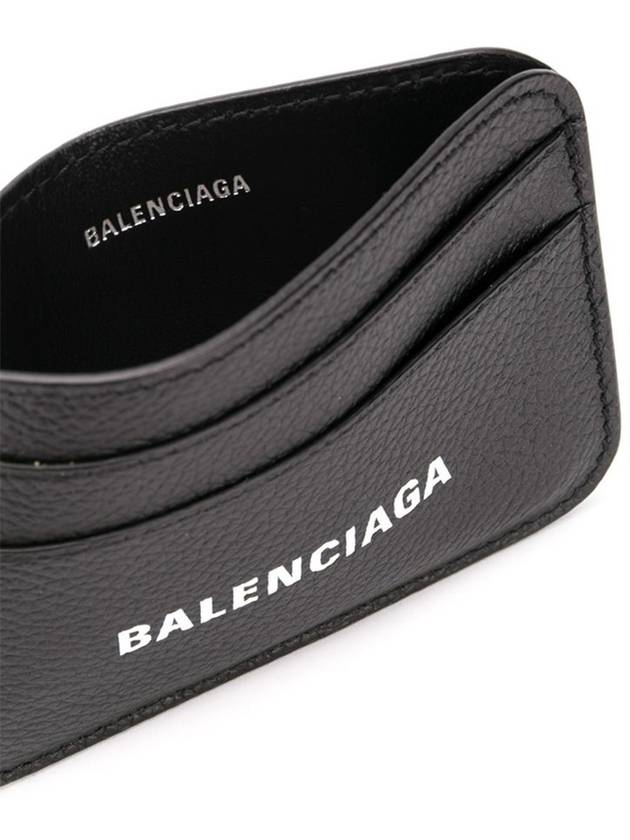 Cash Logo 2 Fold Card Wallet Black - BALENCIAGA - BALAAN 4