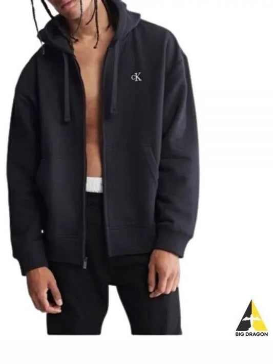 Archive Hero Zip-Up Hoodie Black - CALVIN KLEIN - BALAAN 2