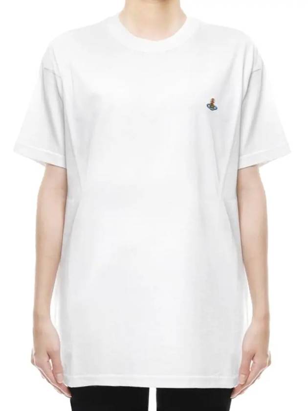 ORB Logo Cotton Short Sleeve T-Shirt White - VIVIENNE WESTWOOD - BALAAN 3