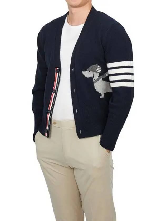 Hector 4 Bar Stripe Cardigan Black - THOM BROWNE - BALAAN 5