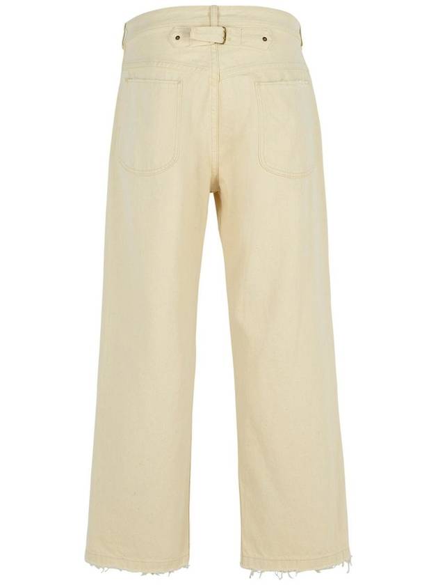 Maison Margiela 'Cropped' Beige Cotton Jeans - MAISON MARGIELA - BALAAN 3